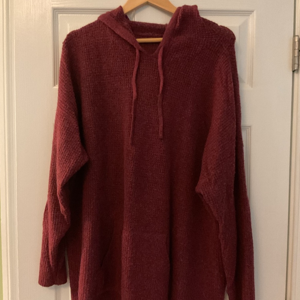 Natural Reflections Maroon Hooded Sweater